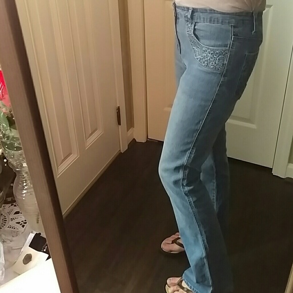 Adolfo jeans embellished pockets - Picture 4 of 8